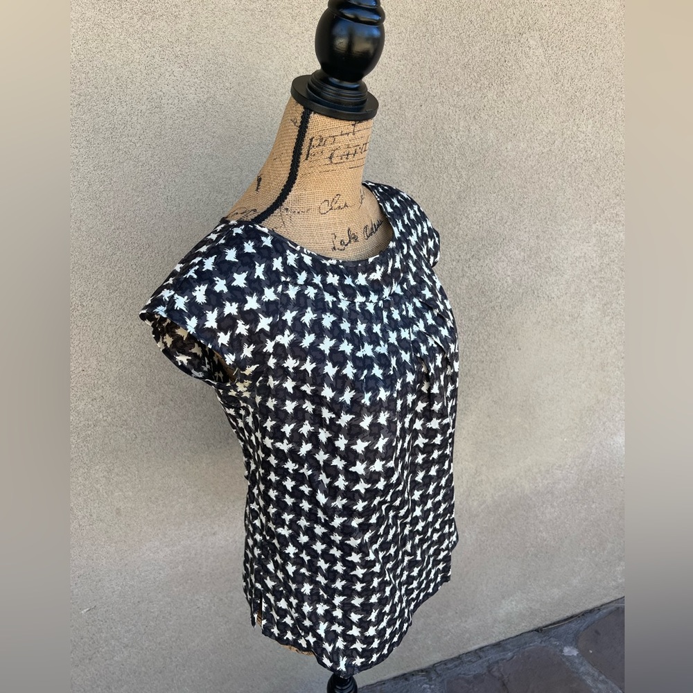 Talbots 100% Silk Printed Top - Picture 4 of 11